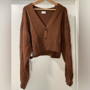 Sunday’s Best NWT Cooper Cardigan in Cognac from Aritzia. Size 2XL